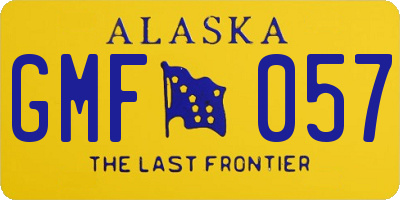 AK license plate GMF057