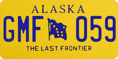 AK license plate GMF059