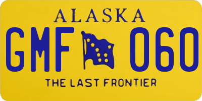 AK license plate GMF060