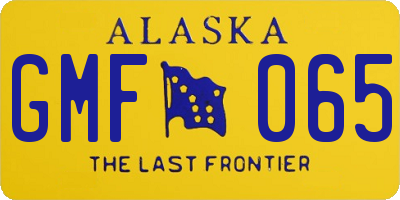 AK license plate GMF065