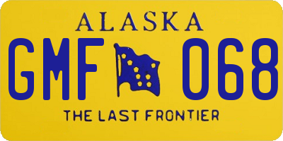 AK license plate GMF068