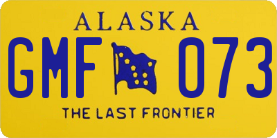 AK license plate GMF073