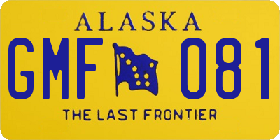AK license plate GMF081