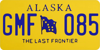 AK license plate GMF085