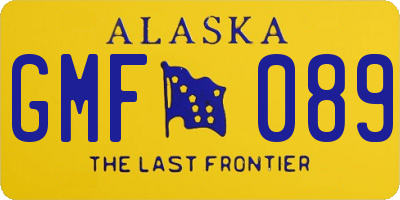 AK license plate GMF089