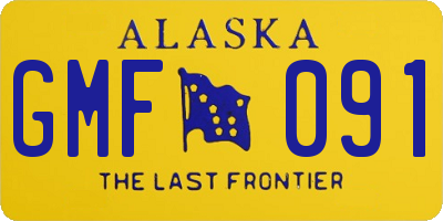 AK license plate GMF091