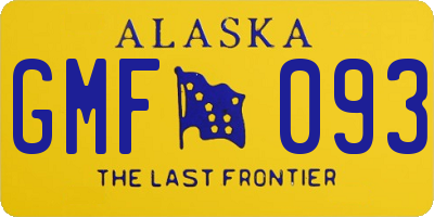 AK license plate GMF093
