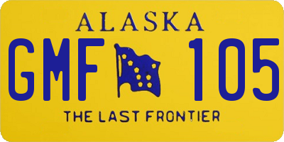 AK license plate GMF105