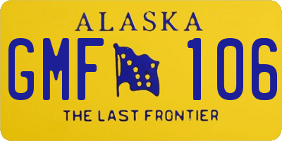 AK license plate GMF106
