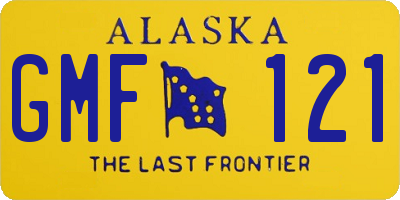 AK license plate GMF121