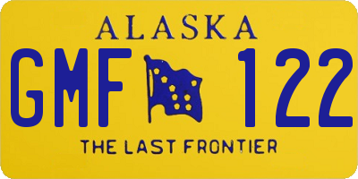 AK license plate GMF122