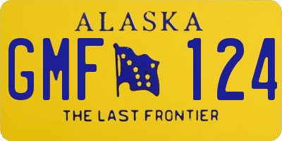 AK license plate GMF124