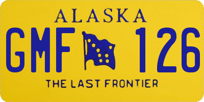 AK license plate GMF126