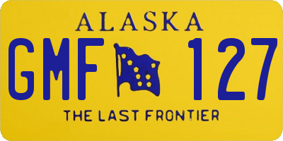 AK license plate GMF127
