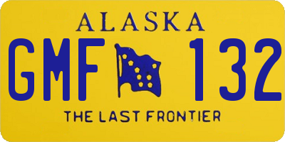 AK license plate GMF132