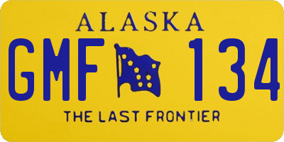 AK license plate GMF134