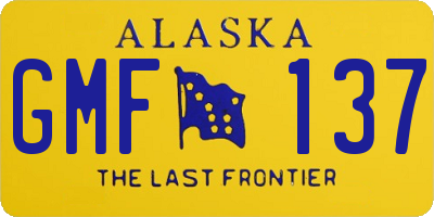 AK license plate GMF137