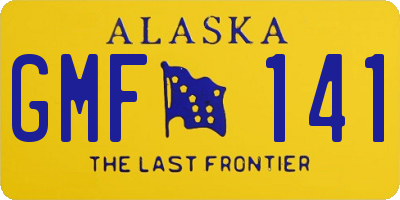 AK license plate GMF141