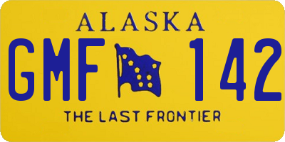 AK license plate GMF142