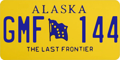 AK license plate GMF144