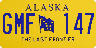 AK license plate GMF147