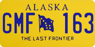 AK license plate GMF163