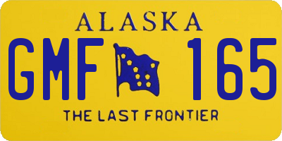 AK license plate GMF165