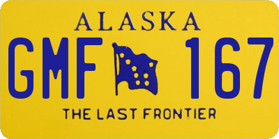 AK license plate GMF167