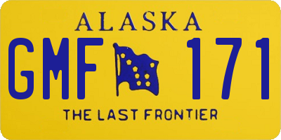 AK license plate GMF171