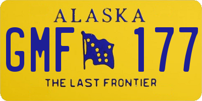 AK license plate GMF177