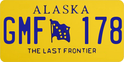 AK license plate GMF178