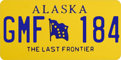 AK license plate GMF184