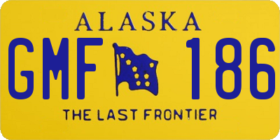 AK license plate GMF186