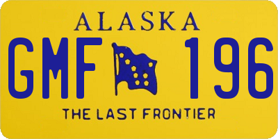 AK license plate GMF196
