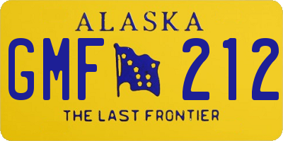 AK license plate GMF212
