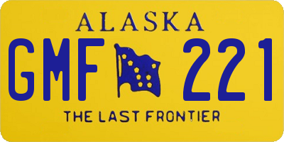 AK license plate GMF221