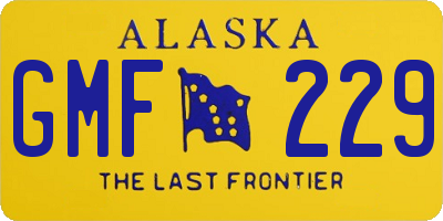 AK license plate GMF229