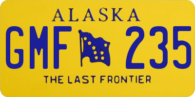 AK license plate GMF235