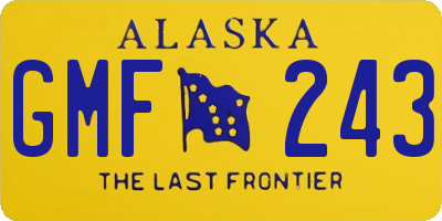 AK license plate GMF243