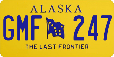 AK license plate GMF247