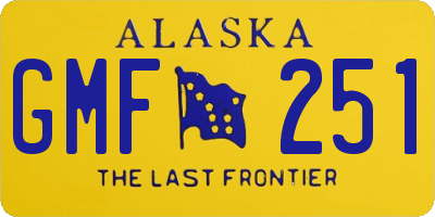 AK license plate GMF251
