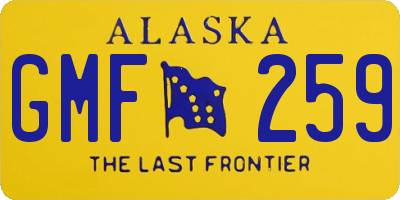 AK license plate GMF259