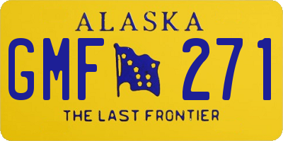 AK license plate GMF271