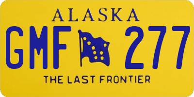 AK license plate GMF277