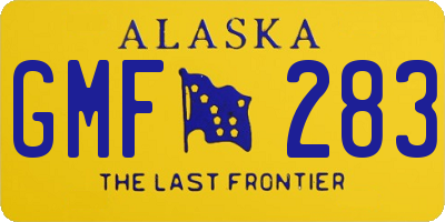AK license plate GMF283