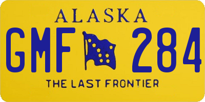 AK license plate GMF284
