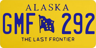 AK license plate GMF292