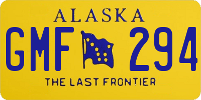 AK license plate GMF294