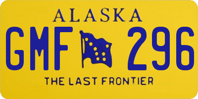 AK license plate GMF296