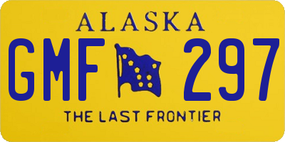 AK license plate GMF297